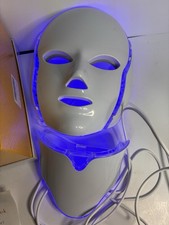 LED Light Therapy Facial Beauty Mask with Neck Attachment-