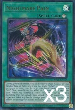 3X Yugioh Nightmare Pain MP25-EN165 Ultra Rare 1st Edition NM