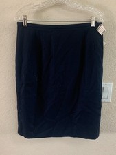 Requirements Navy Blue Wool Lined Skirt Size 12 NWT List 38