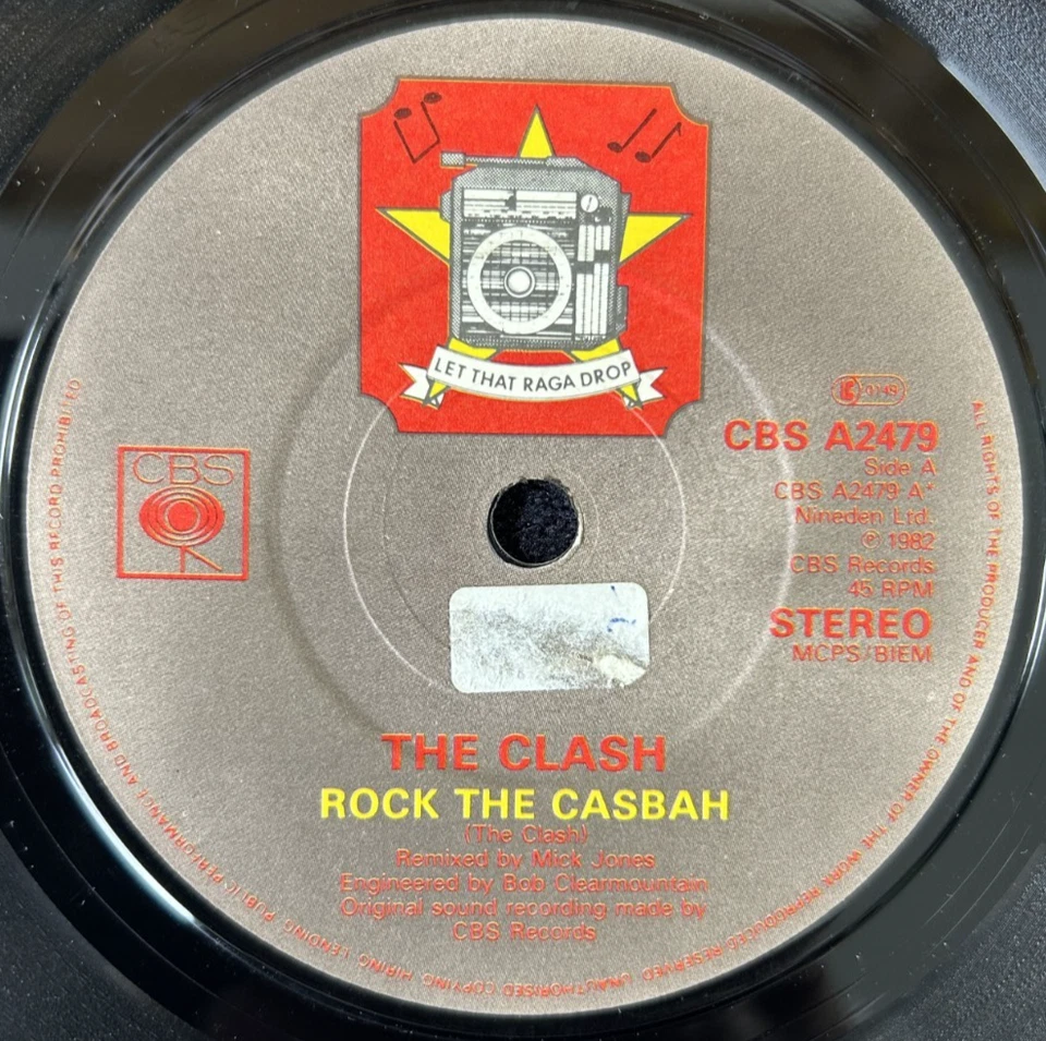 THE CLASH 'ROCK THE CASBAH' 7'' SINGLE CBS RECORDS CBSA2479 1982 UK FIRST PRESS - Изображение 3 из 4