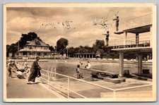 Swimming Pool Bad Homburg Germany Posted Real Photo Photograph Vintage RPPC