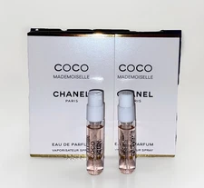 2x Chanel Coco Mademoiselle Women Perfume 1.5ml Sample Eau de Parfum Spray Vial