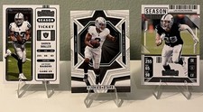 Panini Waller Jacobs Crosby Las Vegas Raiders Contenders & Rookies Lot (3)
