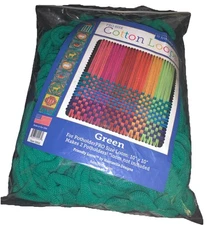 Cotton Loops  Friendly Loom | 10X 10 PRO-Sized GREEN Potholder Weaving