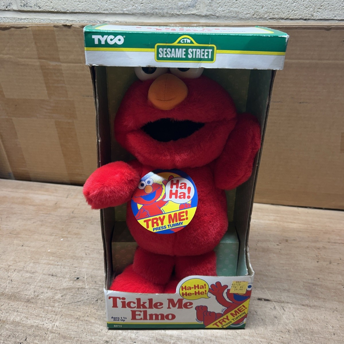 Vintage Tickle Me Elmo Doll Original 1996 NEW IN BOX Tyco Plush