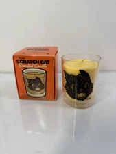 Creepy Co Beistle Scratch Cat Trick Or Treat Scented Candle Halloween Retro 4”
