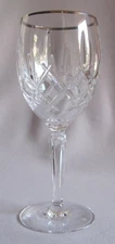 Water Glass Goblet Gorham Crystal Lady Anne Platinum Pattern 7 5/8"