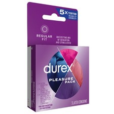 Adult Durex Pleasure 3 Latex Condoms Assorted Hp-Pm30042