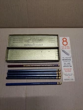 (6) Vtg Pencils W/ Eberhard Faber Box, 4 EF 705, 1 EF Mongol 865, 1 Verithin 745