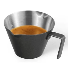 MHW-3BOMBER Espresso Measuring Cups, Double Spouts Stainless Steel Espresso P...