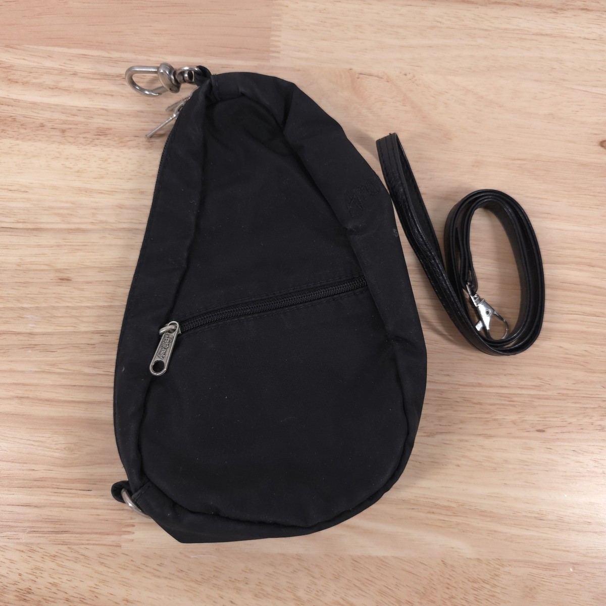 Ameribag Healthy Back Bag Black Mini Small Crossbody Baglett Sling