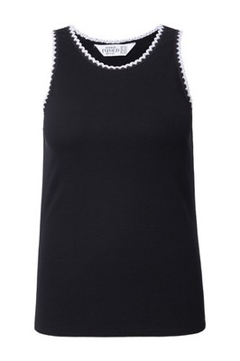 Studio Untold Damen große Größen Ripptop Slim Shape Häkel Kanten 840817
