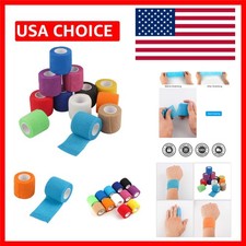 12 Pack Self Adherent Cohesive Wrap Bandages 2 Inches X 5 Yards, First Aid Ta...