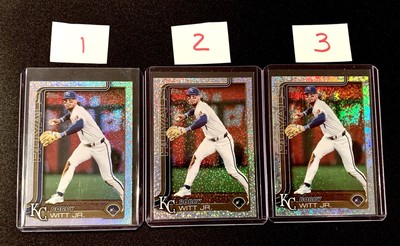 Bobby Witt jr 2025 Series 1 Baseball #100  Glitter Variations   3x Card Lot