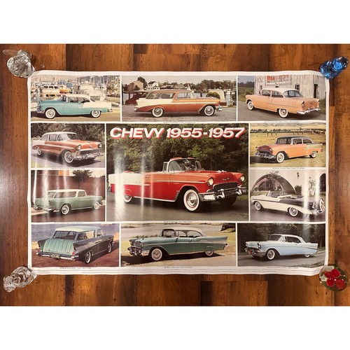 Chevrolet Poster 35x23 Multi Good 1955-1957 Tri-Five Bel Air Nomad Art