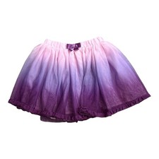 H M Girls 6-7 Tulle Tutu Skirt Pink Purple Ombre Ruffle Bow Lined Pull On