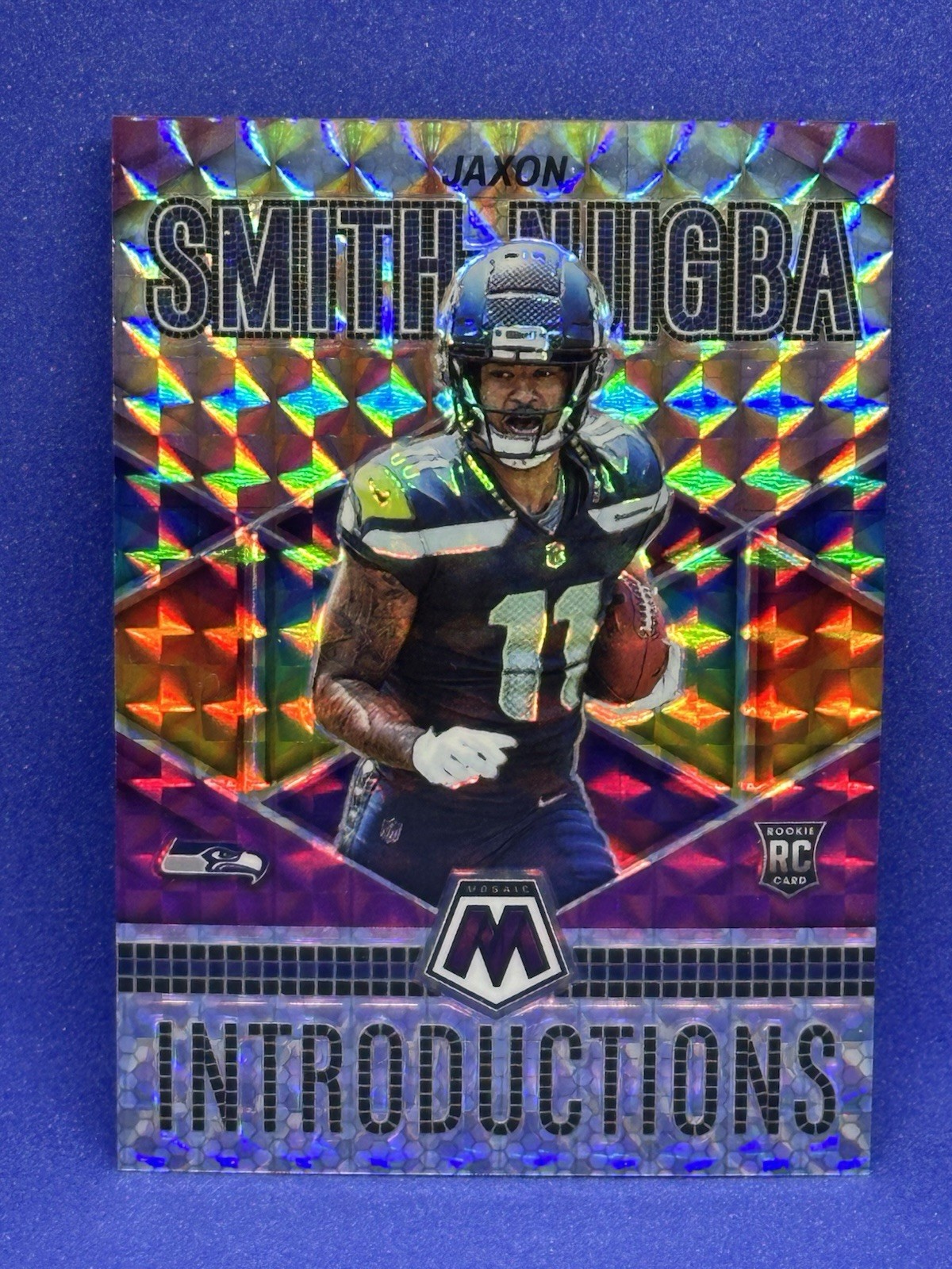 2023 Mosaic - Introductions Jaxon Smith-Njigba Purple Mosaic 49/49 bookend