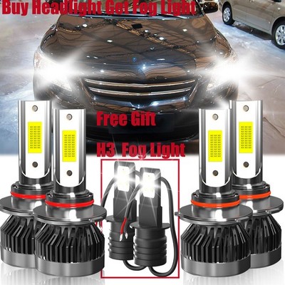 For Toyota Corolla 2001-2004 LED Headlight Hi/Lo Beam Fog Light Combo Bulbs