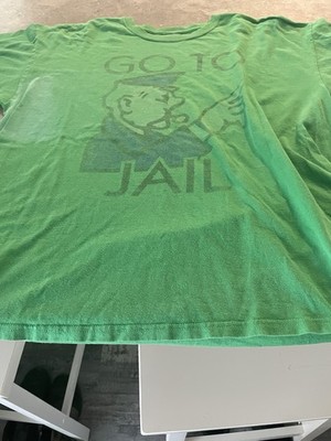 Green Monopoly  Go To jail  Tshirt- XL- See Description. NN