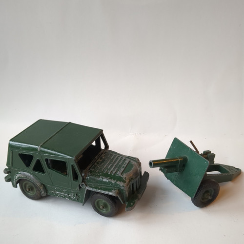 BRITAINS 1/32 SCALE BRITISH ARMY AUSTIN CHAMP JEEP AND HOWITZER TRAILER GUN - Picture 3 of 18