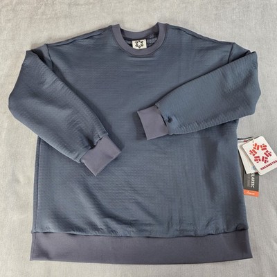 Obermeyer Explorer Tech Crew Sweater Mens M Polartec Power Air Blue Nights NWT