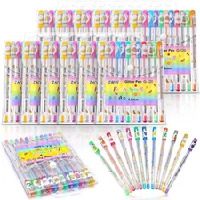 144 Pcs Scented Glitter Gel Pens Multicolor Fun Cute Fruit Scented Pens for K...
