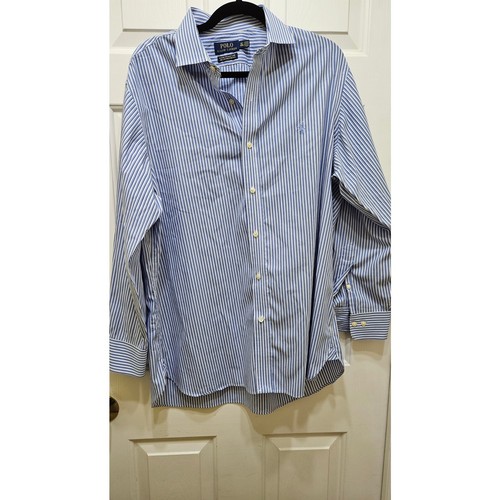 Polo Ralph Lauren Classic Fit Dress Shirt, 16 1/2, 32/33, blue and white stripe - Picture 1 of 7