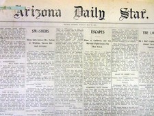 Lot of 5 1901 TUCSON Arizona Territory newspapers WILD WEST frontier 125 yrs old