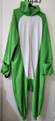 Canasour Frog Romper Adult Large Kigurumi Costume Pajamas Webbed Mittens Pockets