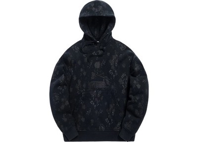 KITH X MASTERMIND WORLD Herren Schwarzer Fleece Pullover Hoodie KH2255 Small NEW