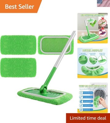 3-Pack Reusable Chenille Mop Pads for Swiffer Sweeper - Eco-Friendly Cleaning