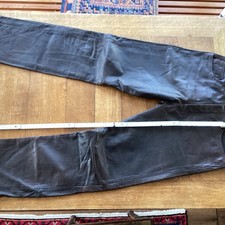 used!!! -MAN`S FASHION- Herren- LEDERJEANS  Nappa- Lederhose schwarz ca. W33/L32