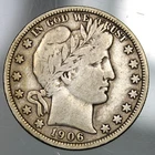 1906 D Barber Half Dollar - Fine !!