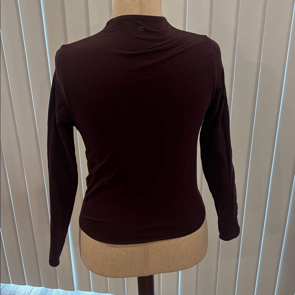 Fabletics size medium double lined mock neck long… - image 4