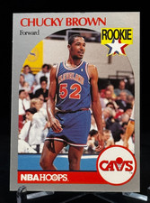 1990-91 NBA Hoops Rookie Card #71 Chucky Brown Cleveland Cavaliers. rookie card picture