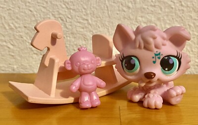 LPS HUSKY PUPPY #2868 MUSICAL NOTE + ACCESSORIES LOT LITTLEST PET SHOP