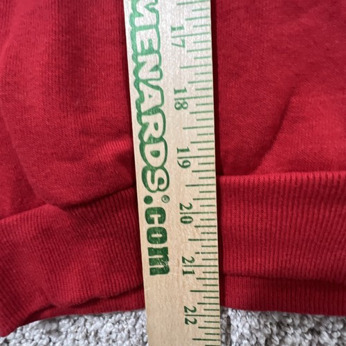 Vintage 90s Jerzees Youth Large Long Sleeve Blank Crewneck Sweatshirt Red USA - Picture 8 of 11