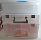 Lot Artbin 6990Rk Super Satchel Double Deep, Portable Art & Craft Organizer + 3