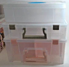 Lot Artbin 6990RK Super Satchel Double Deep, Portable Art & Craft Organizer + 3