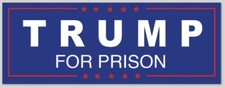 ANTI-TRUMP BUMPER STICKER DECAL "TRUMP FOR PRISON" BIDEN 2024 BLACK LIVES MATTER