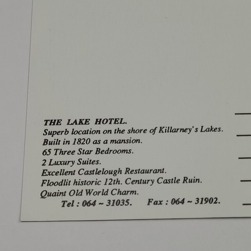 Killarney Town, County Kerry Ireland The Lake Hotel On Lake Shore Postcard - 第 5/6 張圖片