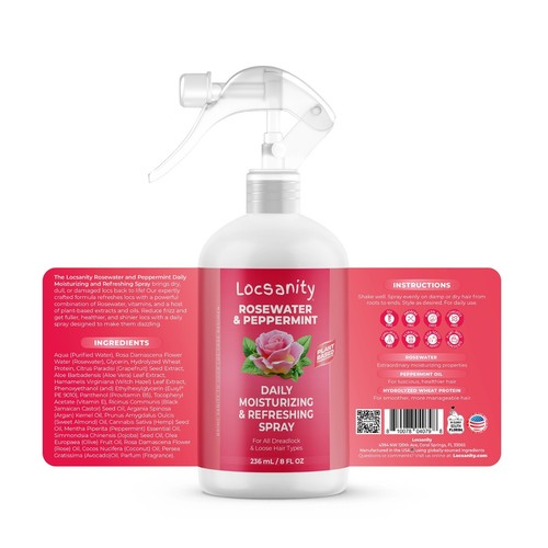 Locsanity Rosewater & Peppermint Moisturizing Spray for Locs - Picture 9 of 52