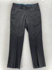 AXIST Dress Pants Mens 36x32 Gray Flat Front Straight Leg Mid Rise Ultra Series