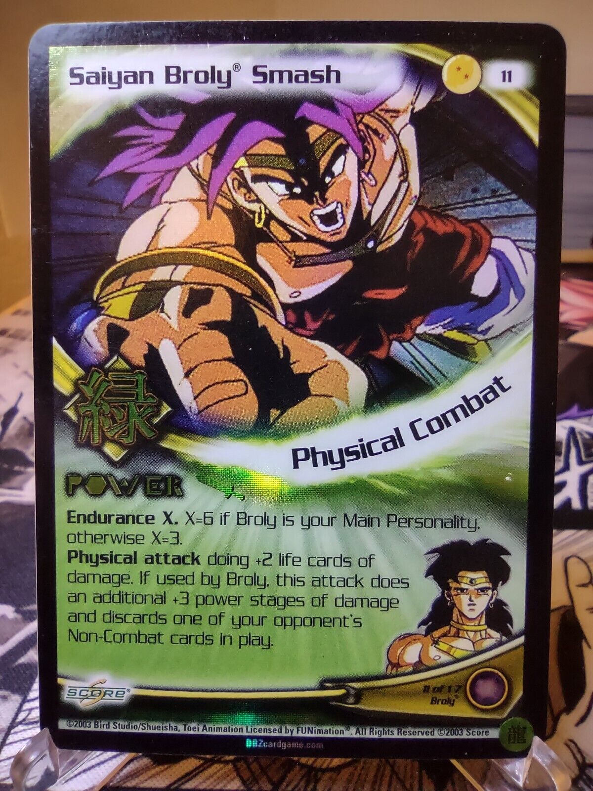 Dragon Ball Z DBZ CCG TCG BR3 Broly, Empowered LV3 (Silver) FOIL Promo Card