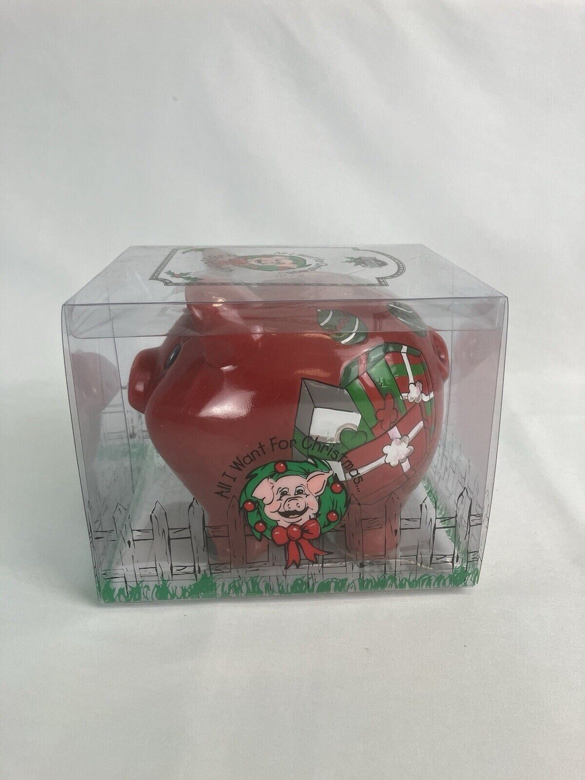 365 Days Till Christmas Piggy Bank Ceramic 6" Long 4" Wide, 4.5" Tall New in Box