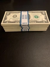 $100 - 50 TWO DOLLAR BILLS CIRCULATED/ LIGHTLY CIRCULATED - (NON-SEQUENTIAL)