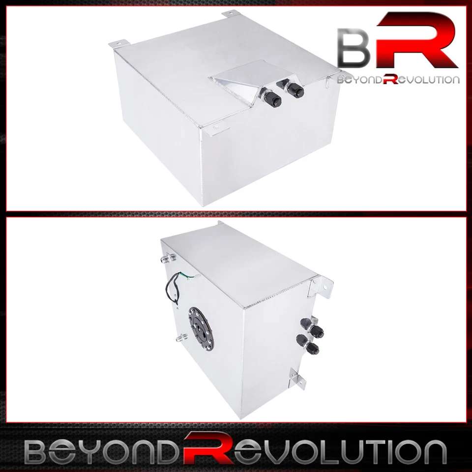 Tanque de combustible de gas de aluminio de 13 galones/50 litros tapa negra + accesorio giratorio de línea de aceite Foto 2 de 4