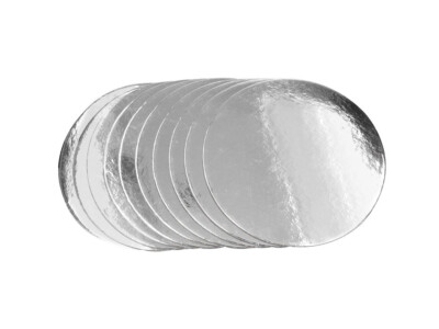 10St. Tortenplatte 15 cm Cake Board Tortenunterlage 2,5 mm Rund Silber