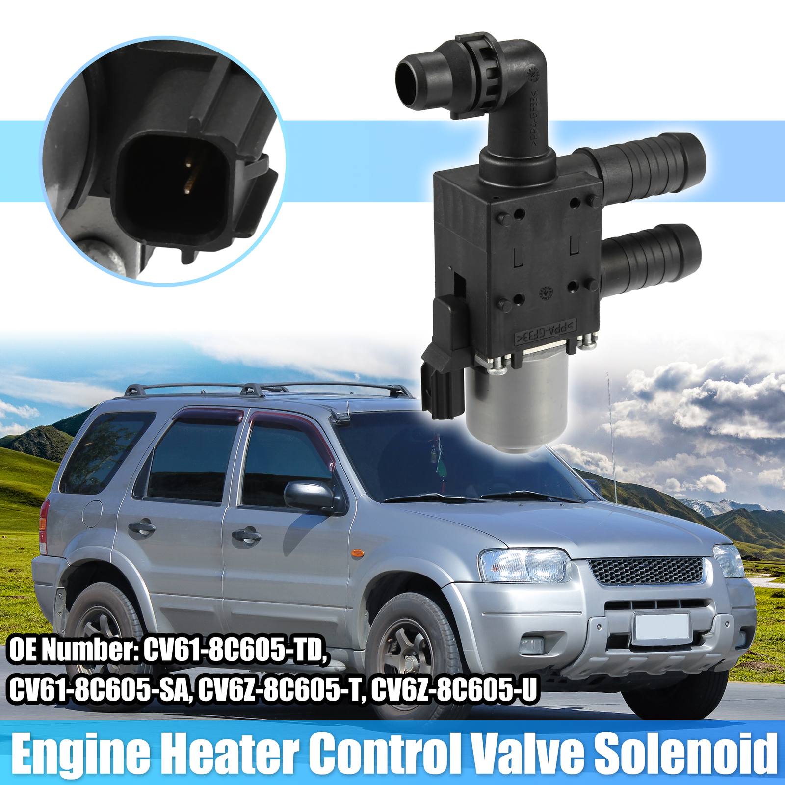 CV61-8C605-TD Engine Heater Control Valve Solenoid for Ford Escape 2013-2019  726215915358 | eBay
