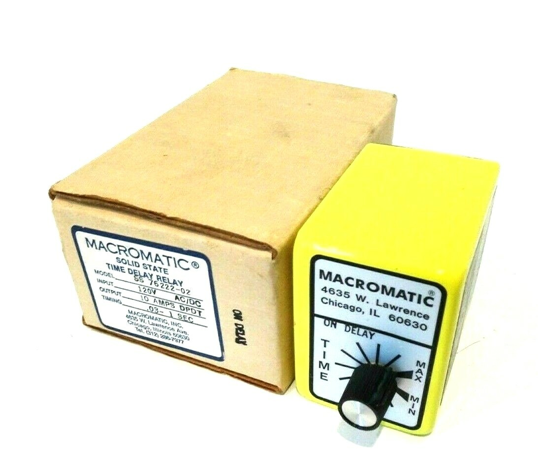 NEW MACROMATIC SS-76222-02 TIME DELAY RELAY SS7622202 | eBay